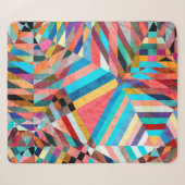 Heldere Waterverf: Abstracte Fantasy Achtergrond Sherpa Deken (Voorkant (horizontaal))