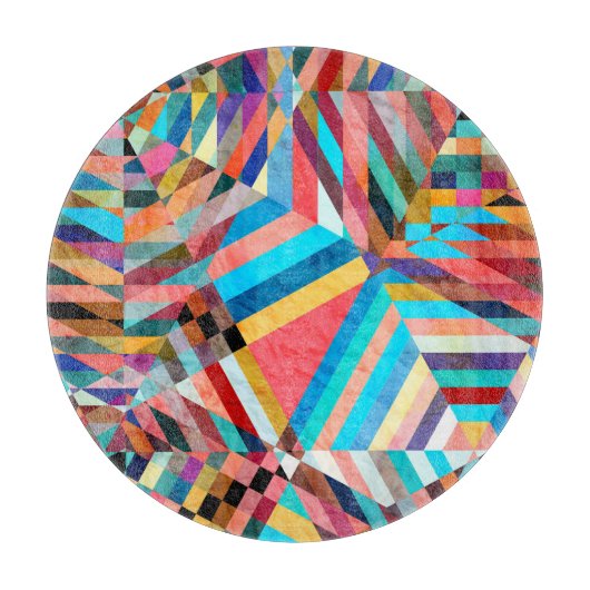 Heldere Waterverf: Abstracte Fantasy Achtergrond Snijplank (Voorkant)
