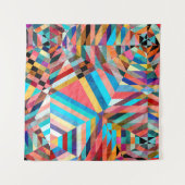 Heldere Waterverf: Abstracte Fantasy Achtergrond Wandkleed (Voorkant (horizontaal))