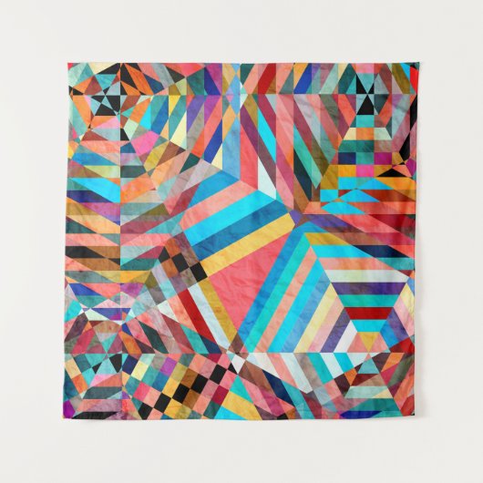 Heldere Waterverf: Abstracte Fantasy Achtergrond Wandkleed (Voorkant)