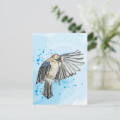 Heldere waterverf blauwe jay briefkaart (Staand voorkant)