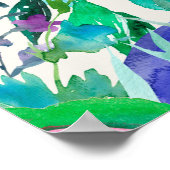 Heldere Waterverf bloemen Poster (Hoek)