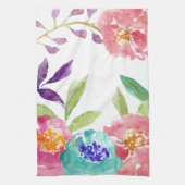 Heldere Waterverf bloemen Theedoek (Verticaal)