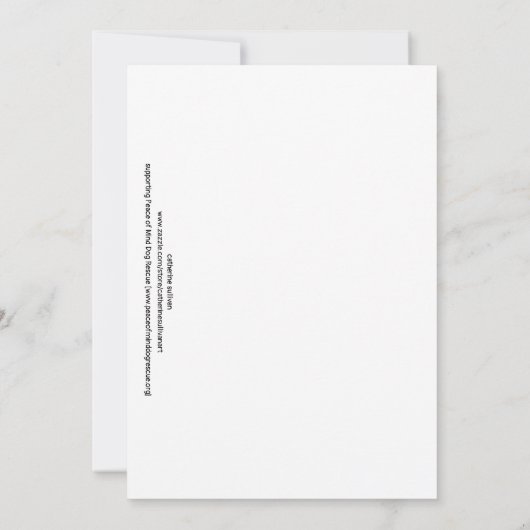 Heldere waterverf bloemenrand notitiekaartje (Achterkant)