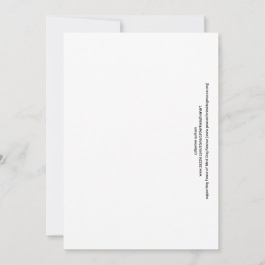 Heldere waterverf bloemenrand notitiekaartje (Achterkant)