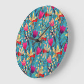 Heldere Waterverf: bloemnaadloos ontwerp. Grote Klok (Hoek)