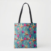 Heldere Waterverf: bloemnaadloos ontwerp. Tote Bag (Voorkant)