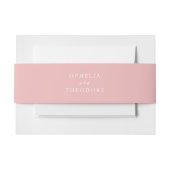 Heldere Waterverf Botanische Blush Roze bruiloft Uitnodigingen Wikkel (Voorkant Voorbeeld)