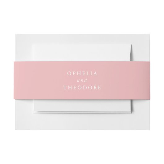 Heldere Waterverf Botanische Blush Roze bruiloft Uitnodigingen Wikkel (Voorkant Voorbeeld)