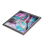 Heldere waterverf Celtic triquetra Tegeltje (Zijkant)