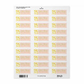 Heldere Waterverf Daffodil & Stippen Pattern Etiket (Full Sheet)