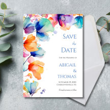 Heldere Waterverf Floral Modern Elegant Wedding