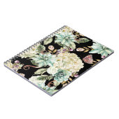 Heldere Waterverf: Hydrangea Roos Pattern. Notitieboek (Linkerzijde)