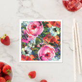 Heldere Waterverf  moderne bloemen Servet (Insitu)