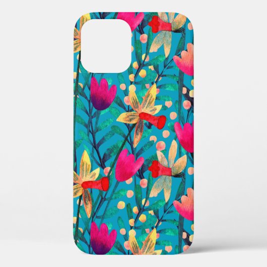 Heldere waterverf naadloos patroon met prachtige Case-Mate iPhone case (Achterkant)