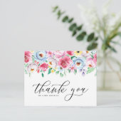 Heldere Waterverf Pastel Floral Garland Hartelijk  Briefkaart (Staand voorkant)