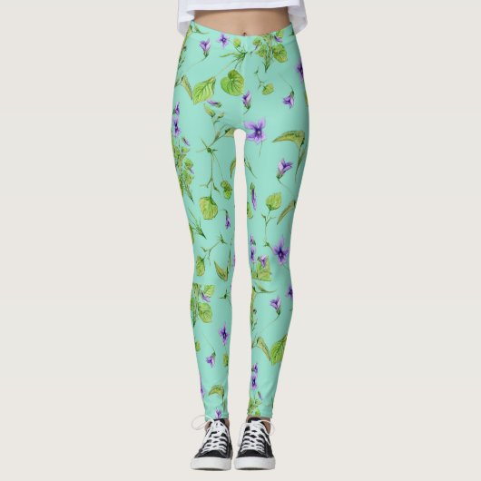 Heldere Waterverf schendt ledematen Leggings (Voorkant)