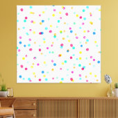 Heldere Waterverf Stippen: naadloos patroon. Canvas Afdruk (Insitu (Woonkamer))