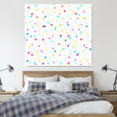 Heldere Waterverf Stippen: naadloos patroon. Canvas Afdruk (Insitu (Slaapkamer))