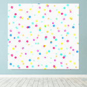 Heldere Waterverf Stippen: naadloos patroon. Canvas Afdruk (Insitu (Houten vloer))
