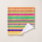 Heldere waterverf strepen bad handdoek (Wasdoekje)