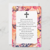 Heldere Waterverf Sympathie Uitvaartgebed Kaart (Achterkant)