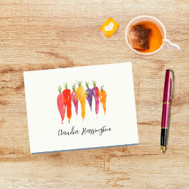 Heldere Waterverf Wortelen Hand-getrokken Botanisc Notitiekaartje