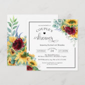 Heldere Waterverf zonnebloemen Koesschoenen Kaart (Voorkant / Achterkant)