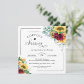 Heldere Waterverf zonnebloemen Koesschoenen Kaart (Staand voorkant)