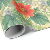 Heldere waterverven bloemen cadeaupapier (Rol Hoek)