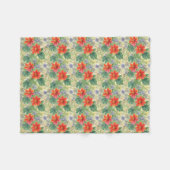 Heldere waterverven bloemen fleece deken (Voorkant (Horizontaal))
