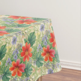 Heldere waterverven bloemen tafelkleed