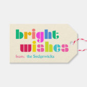 heldere wensen vet Kleurrijke Gepersonaliseerde Re Cadeaulabel (Voorkant (Horizontaal))