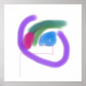 Heldere wervelende vormen poster (Voorkant)