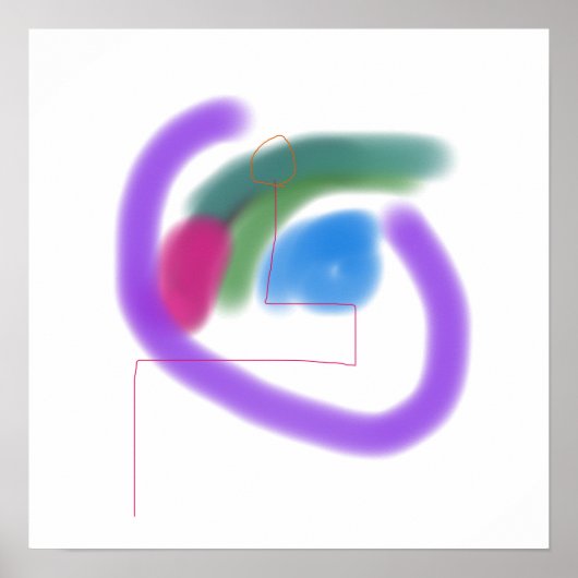 Heldere wervelende vormen poster (Voorkant)