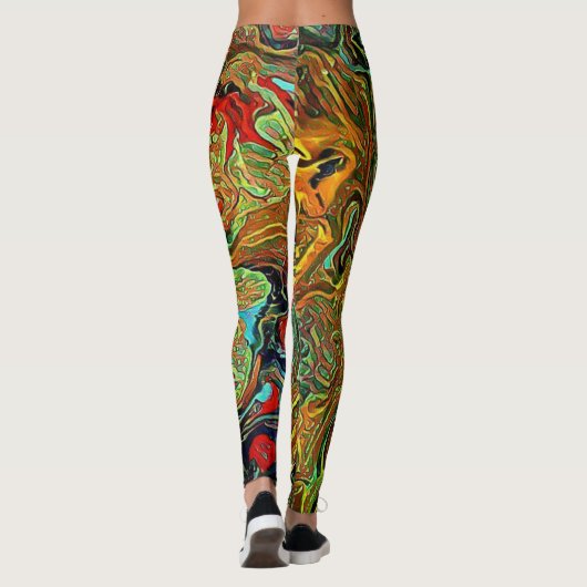Heldere wervellegen leggings (Achterkant)