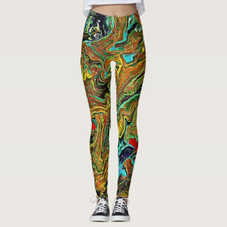 Heldere wervellegen leggings