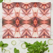 Heldere wijnrode tot zalmkleurige verloopvormen theedoek (Gevouwen)