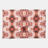 Heldere wijnrode tot zalmkleurige verloopvormen theedoek (Horizontaal)