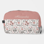 Heldere wilde bloem bladeren toilettasje (Voorkant)