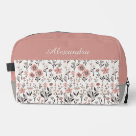 Heldere wilde bloem bladeren toilettasje