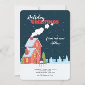 Heldere Winter Night Open House Kaart (Voorkant)