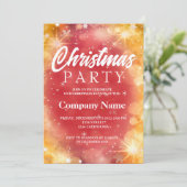 Heldere winter sneeuwvlok rood wit Kerstfeest Kaart (Staand voorkant)