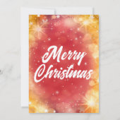 Heldere winter sneeuwvlok rood wit Kerstfeest Kaart (Achterkant)