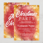 Heldere winter sneeuwvlok rood wit Kerstfeest Kaart (Voorkant / Achterkant)