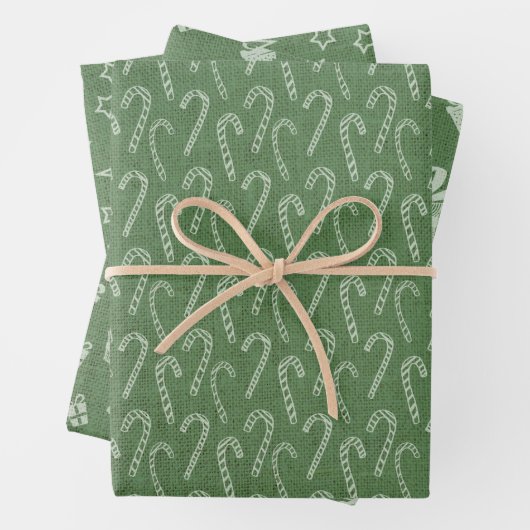 Heldere winterkleuren set 2 inpakpapier vellen (In situ)