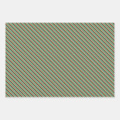 Heldere winterkleuren Stripe Set 2 Inpakpapier Vel (Voorkant 3)