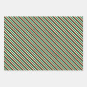 Heldere winterkleuren Stripe Set 2 Inpakpapier Vel (Voorkant 2)