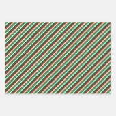 Heldere winterkleuren Stripe Set 2 Inpakpapier Vel (Voorkant)