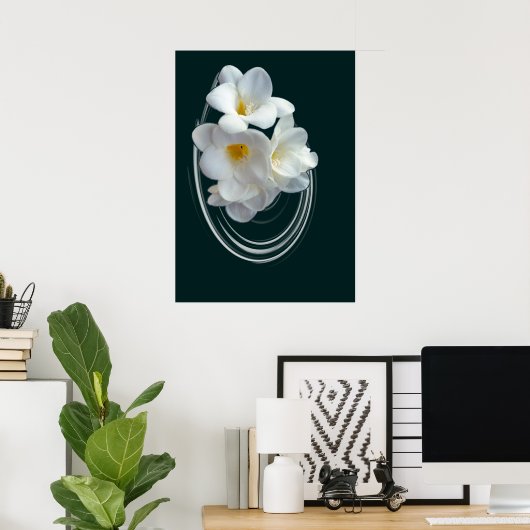 heldere witte diepte poster (Thuiskantoor)